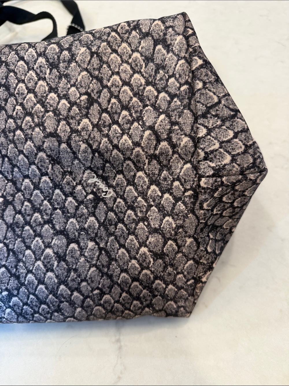 Coach F77461 Getaway Snake Print Packable Weekender & Pouch Bag Silver/Gunmetal - Picture 6 of 12